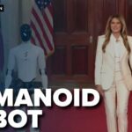 First lady Melania Trump & humanoid robot at AI education