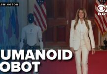 First lady Melania Trump & humanoid robot at AI education