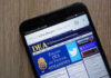 DEA website open on smartphone screen.