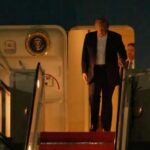 President Trump Arrives At JBA After G7 Meeting, Iran Deal Signing