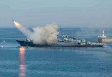 Strait Of Hormuz ERUPTS — What Sparked It Now? Warship firing missile in the sea.