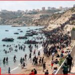 Mass Swim-In Overwhelms Ceuta Crowd breaks through border from Spanish territory of Ceuta from Morocco