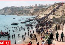 Mass Swim-In Overwhelms Ceuta Crowd breaks through border from Spanish territory of Ceuta from Morocco