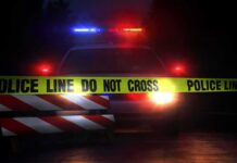 Car Bomb Near Ireland—Chilling Twist Missing Police car behind crime scene tape at night