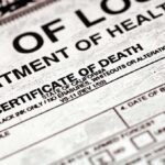FBI Swarms Senator’s Home After Sudden Collapse Close-up of a California death certificate document