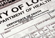 FBI Swarms Senator’s Home After Sudden Collapse Close-up of a California death certificate document