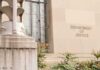 Inside Job? Prosecutors Zero In On Comey Department of Justice building facade with stone sign and window
