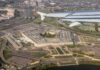 Pentagon building viewed from airplane window