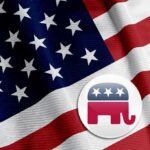 Woke 2.0 Warning Ignites Dallas American flag with Republican elephant emblem