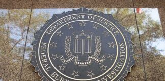 FBI emblem on a building wall