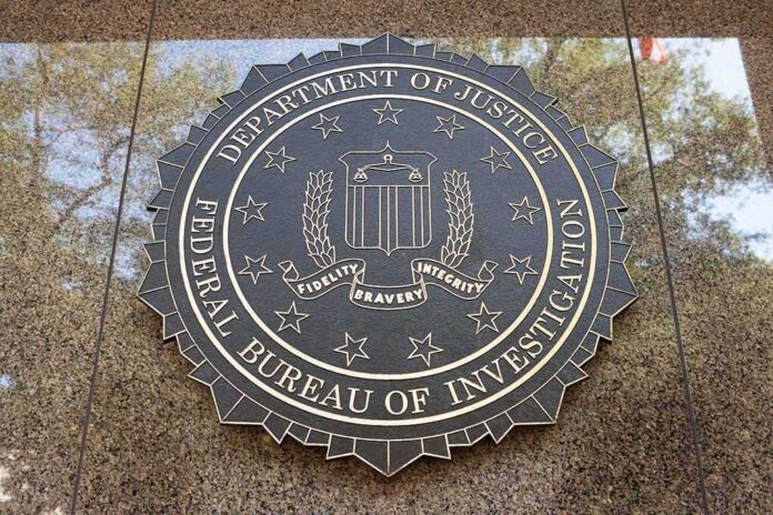 FBI emblem on a building wall