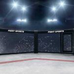 Mayweather’s $550M Vanish – Who Took It? Empty MMA octagon under bright arena lights
