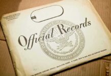 Official records envelope with U.S. Department of Defense seal